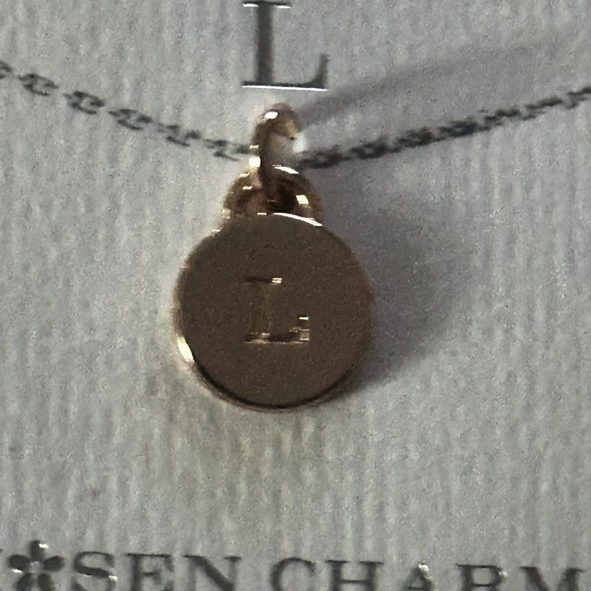 Other Chosen Charms by Camille rose gold letter L disc pendant Size ONE SIZE - 4 Thumbnail