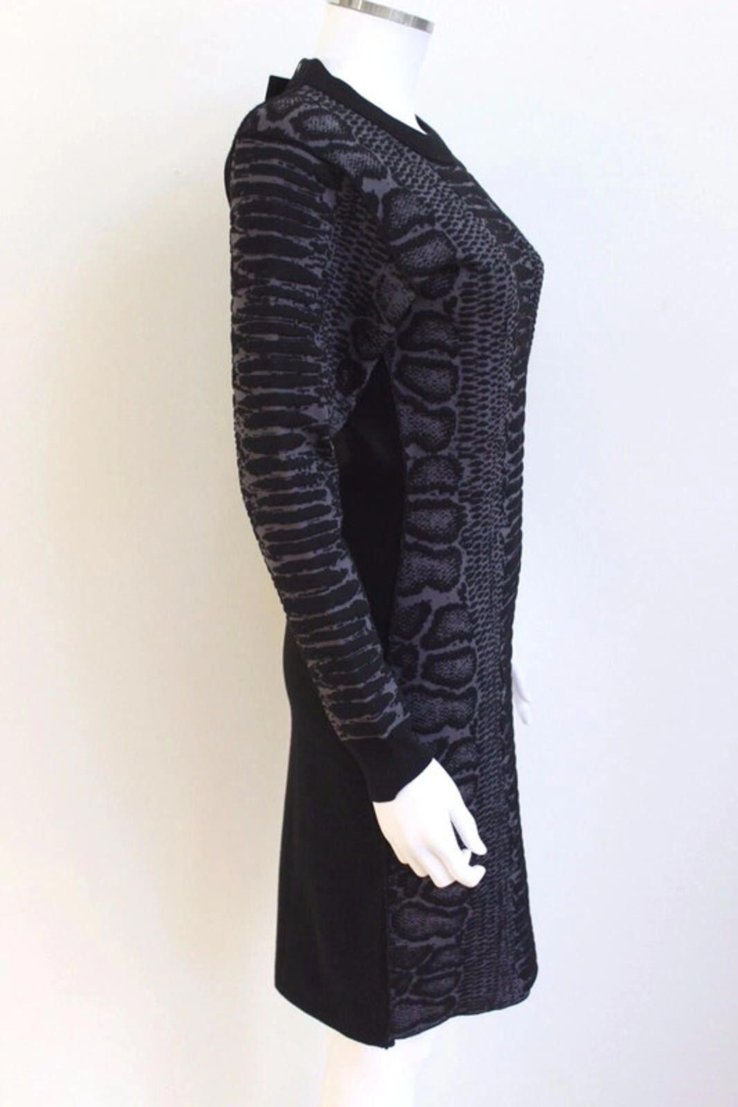 Lanvin New Lanvin Snake Black Print Stretch Knit Dress S uk 8-10 Size S / US 4 / IT 40 - 4 Thumbnail