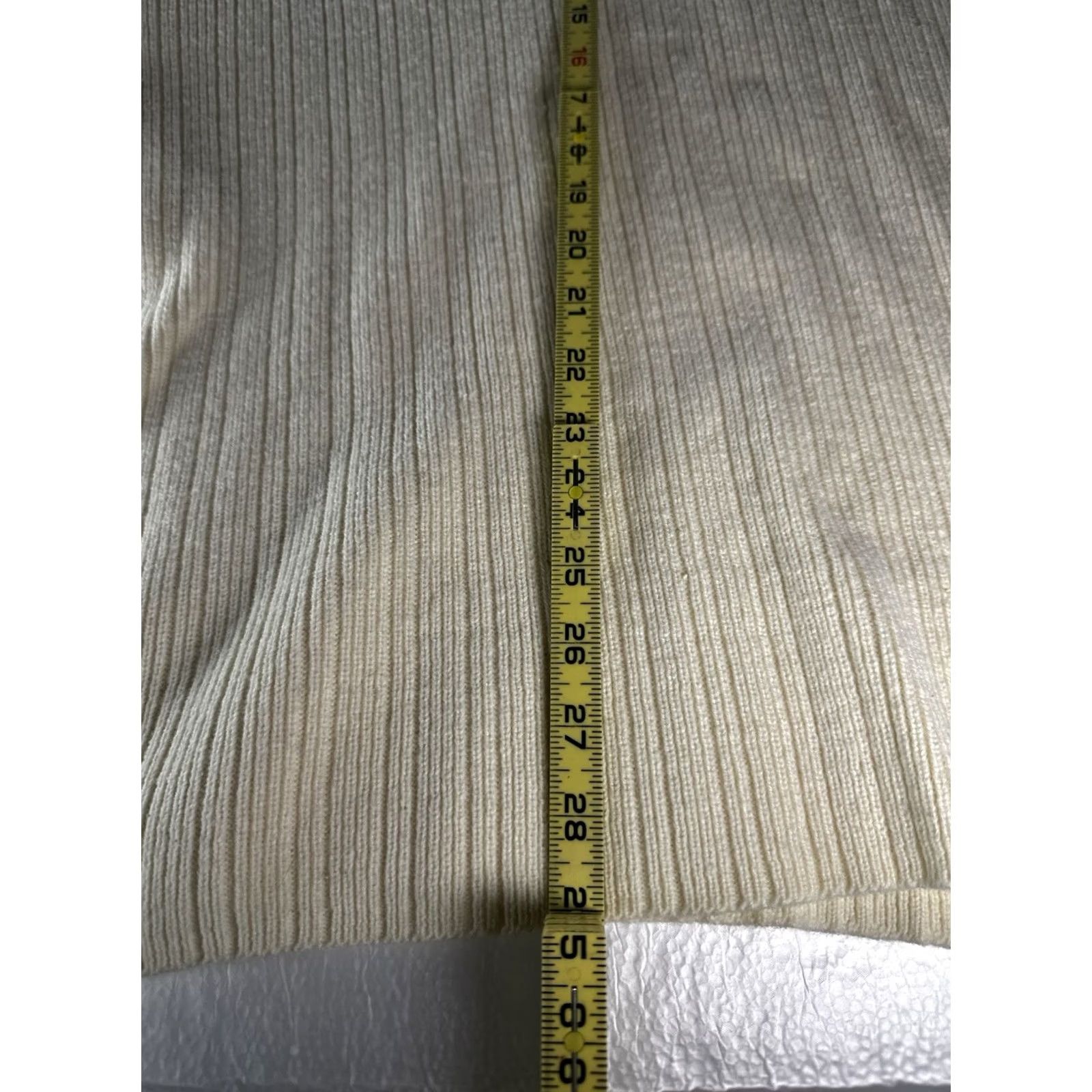 Southpole VTG South Pole Mens XL Sweater Ribbed Mock Neck Knit Cream Ivory Logo Vintage Pullover Winter Fall Clothing Size US XL / EU 56 / 4 - 6 Thumbnail