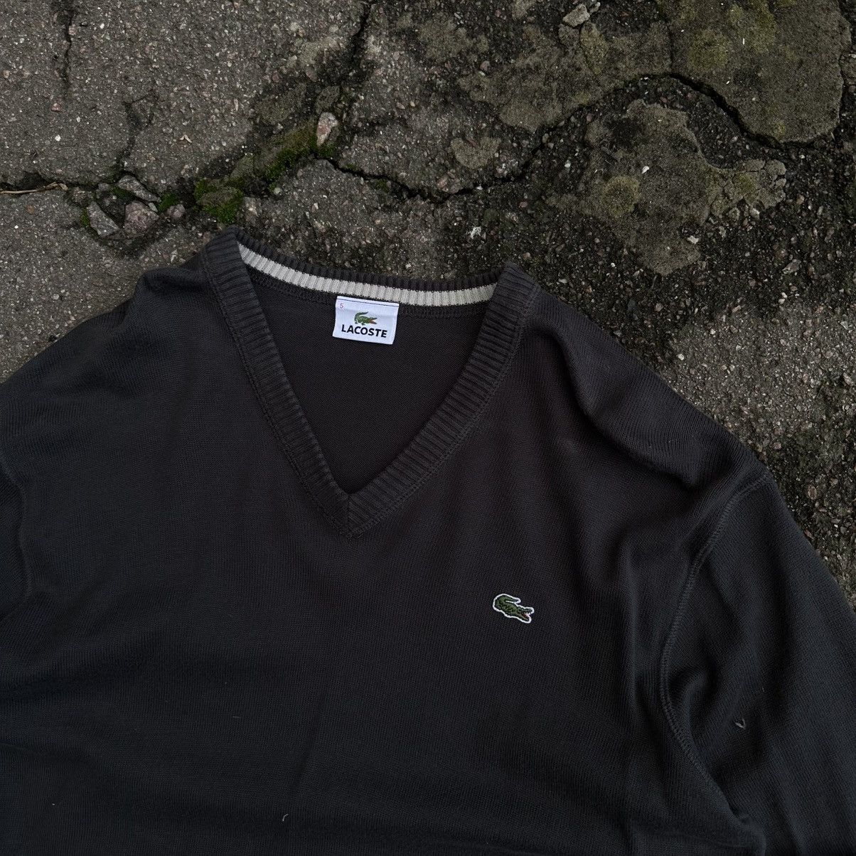 Lacoste Vintage V Neck Knit Sweater Lacoste Size 5 ( M - L ) Y2K Size US M / EU 48-50 / 2 - 4 Thumbnail