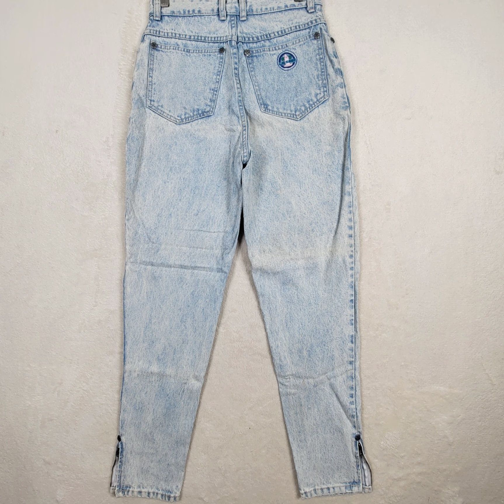 Vintage VINTAGE L.A. Gear Jeans Woman 1980s High Waist Tapered Ankle Blues 28 Inseam Womens Size 32" / US 10 / IT 46 - 3 Thumbnail