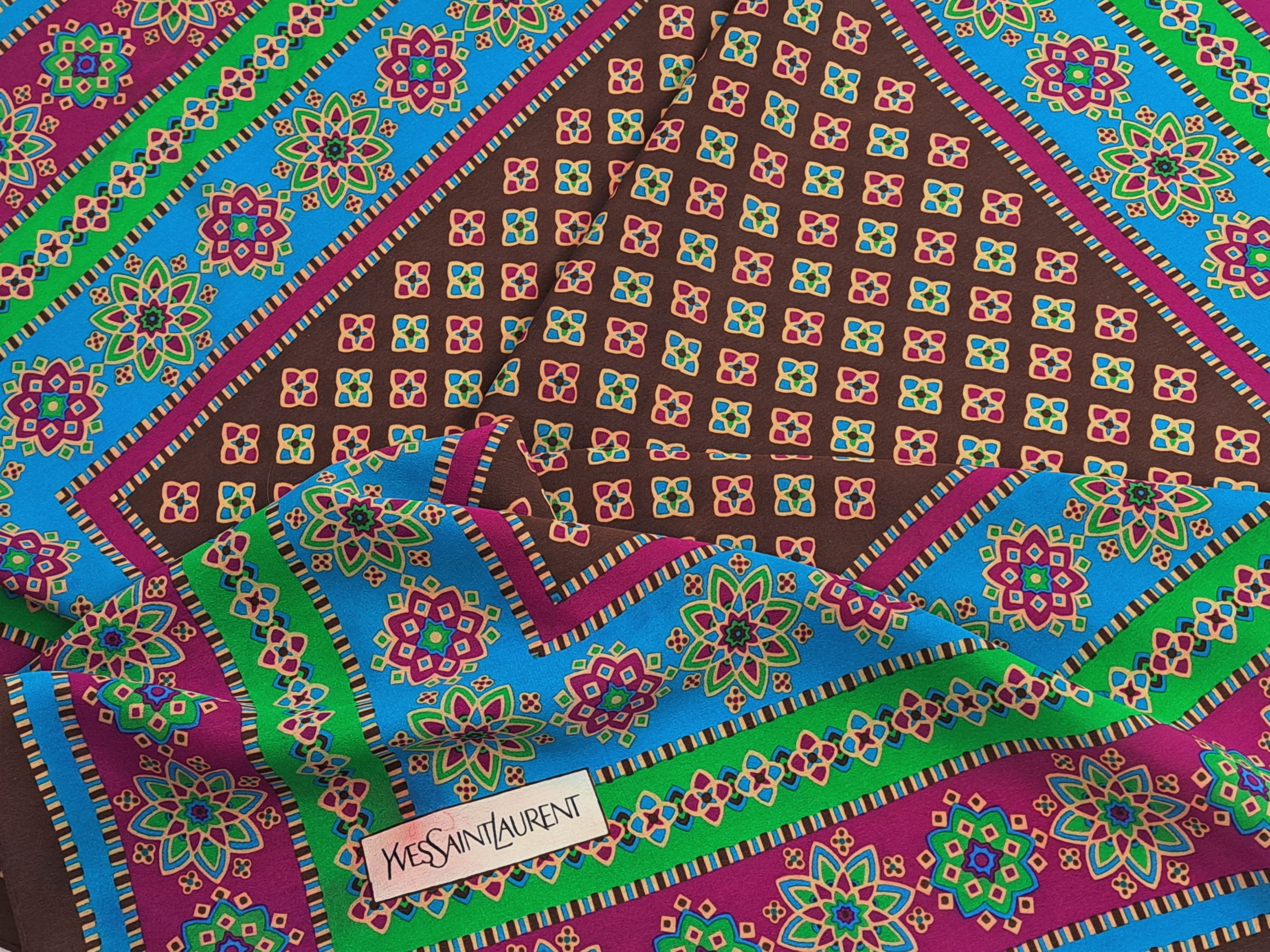 Vintage × Yves Saint Laurent Vintage Yves Saint Laurent geometric flower pattern scarf. Size ONE SIZE - 6 Thumbnail