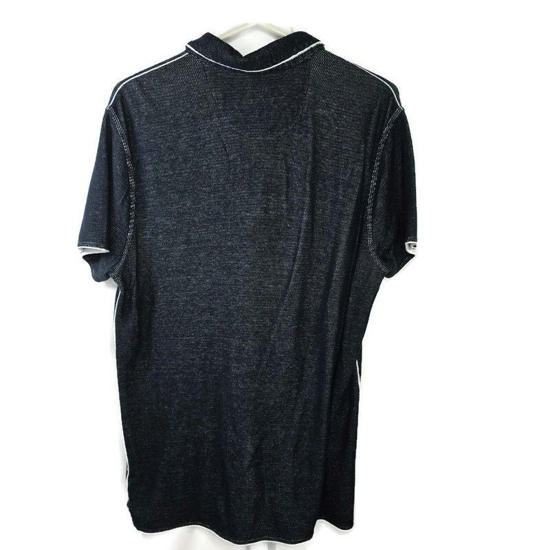 BKE Men's BKE Jersey Black White Raw Edge Polo Shirt Size Large Size US L / EU 52-54 / 3 - 8 Thumbnail