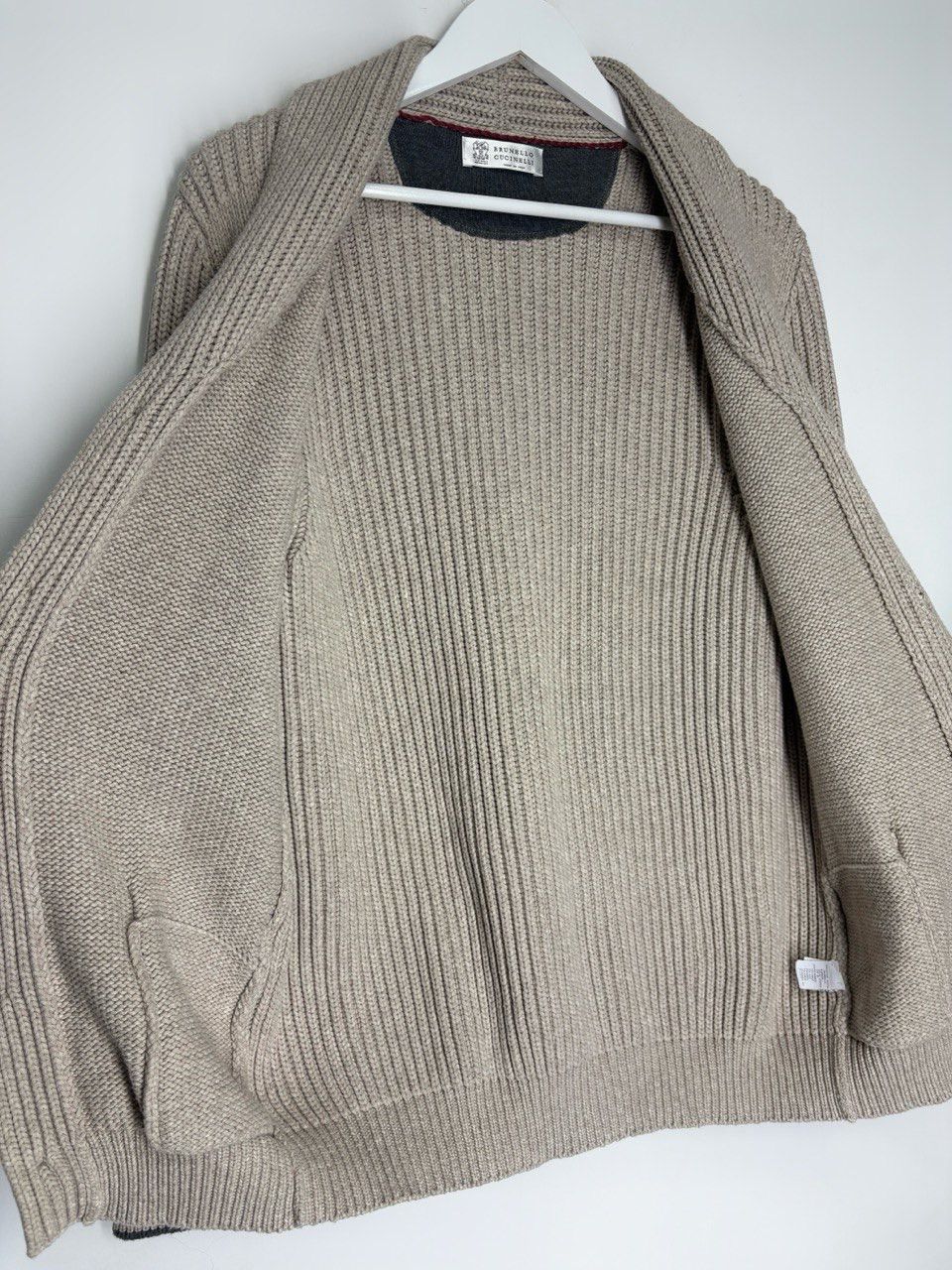 Brunello Cucinelli Brunello Cucinelli Shawl Collar Cardigan Cotton Knit Sweater Size US L / EU 52-54 / 3 - 17 Thumbnail