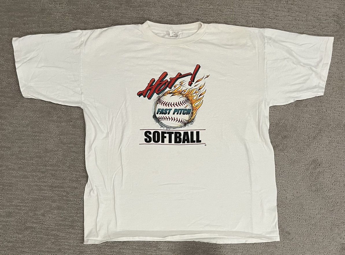Niche × Vintage Vintage Softball Fast Pitch Tee Size US XXL / EU 58 / 5 - 1 Thumbnail