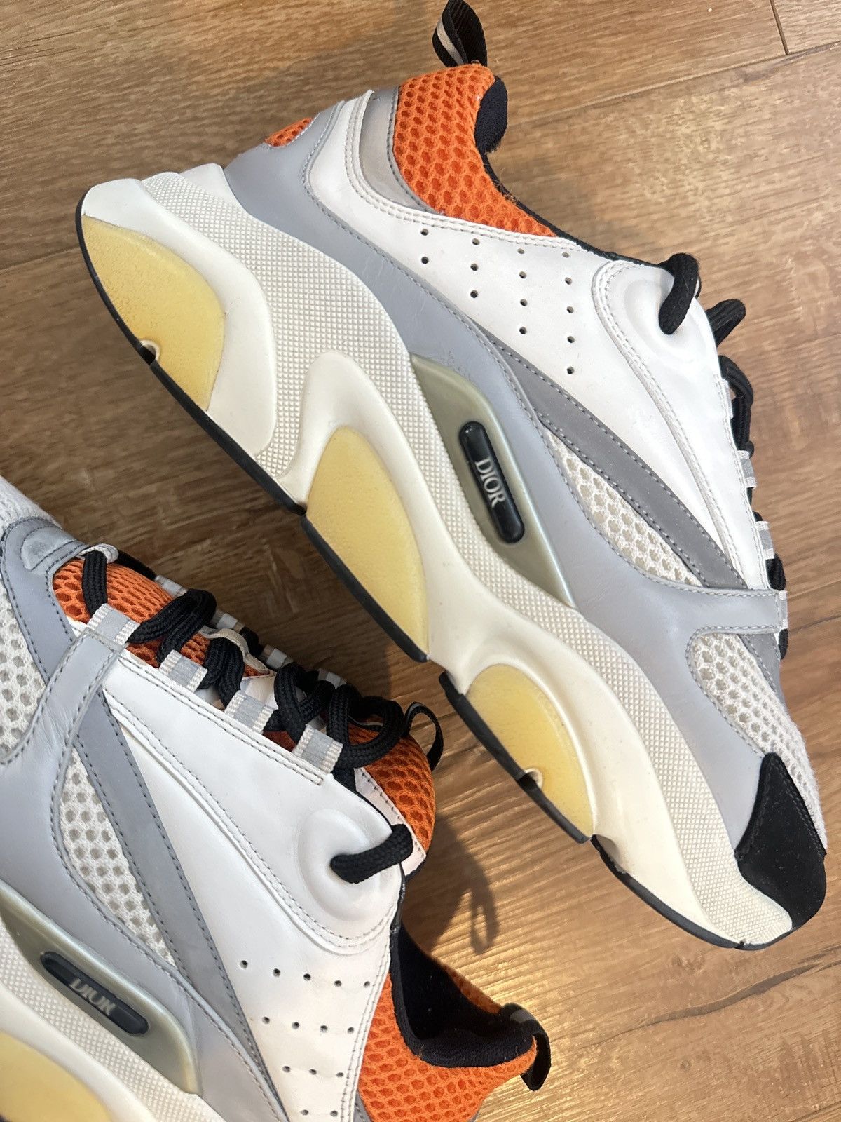 Dior Dior Sneakers B22 Grey/Orange Size US 8.5 / EU 41-42 - 5 Thumbnail