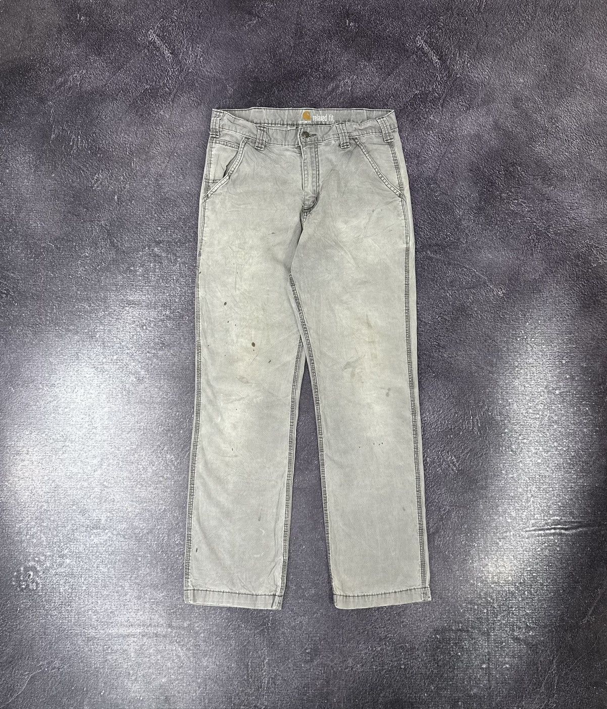 Carhartt Vintage Carhartt Faded Grey American Baggy USA Work Pants Size US 32 / EU 48 - 2 Thumbnail