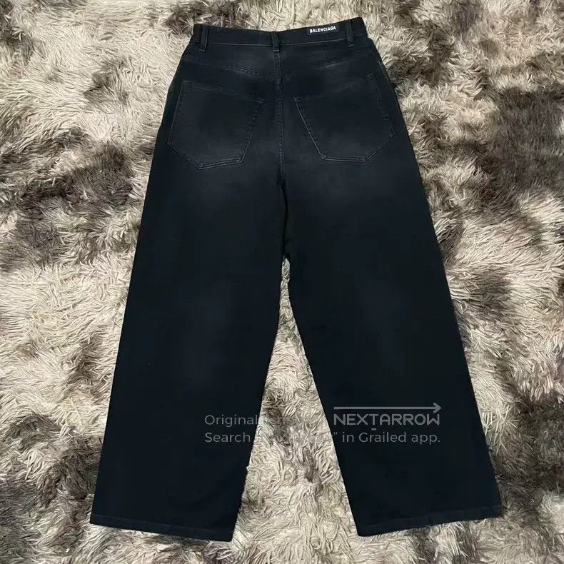 Balenciaga Balenciaga size M Black-gray washed baggy loose wide-leg j Size US 27 - 2 Thumbnail