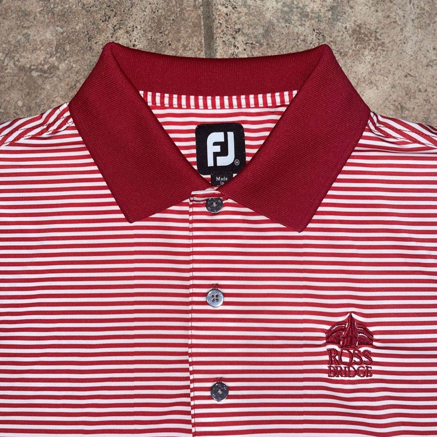 Footjoy FootJoy red striped Polo Shirt Mens M Size US M / EU 48-50 / 2 - 2 Thumbnail