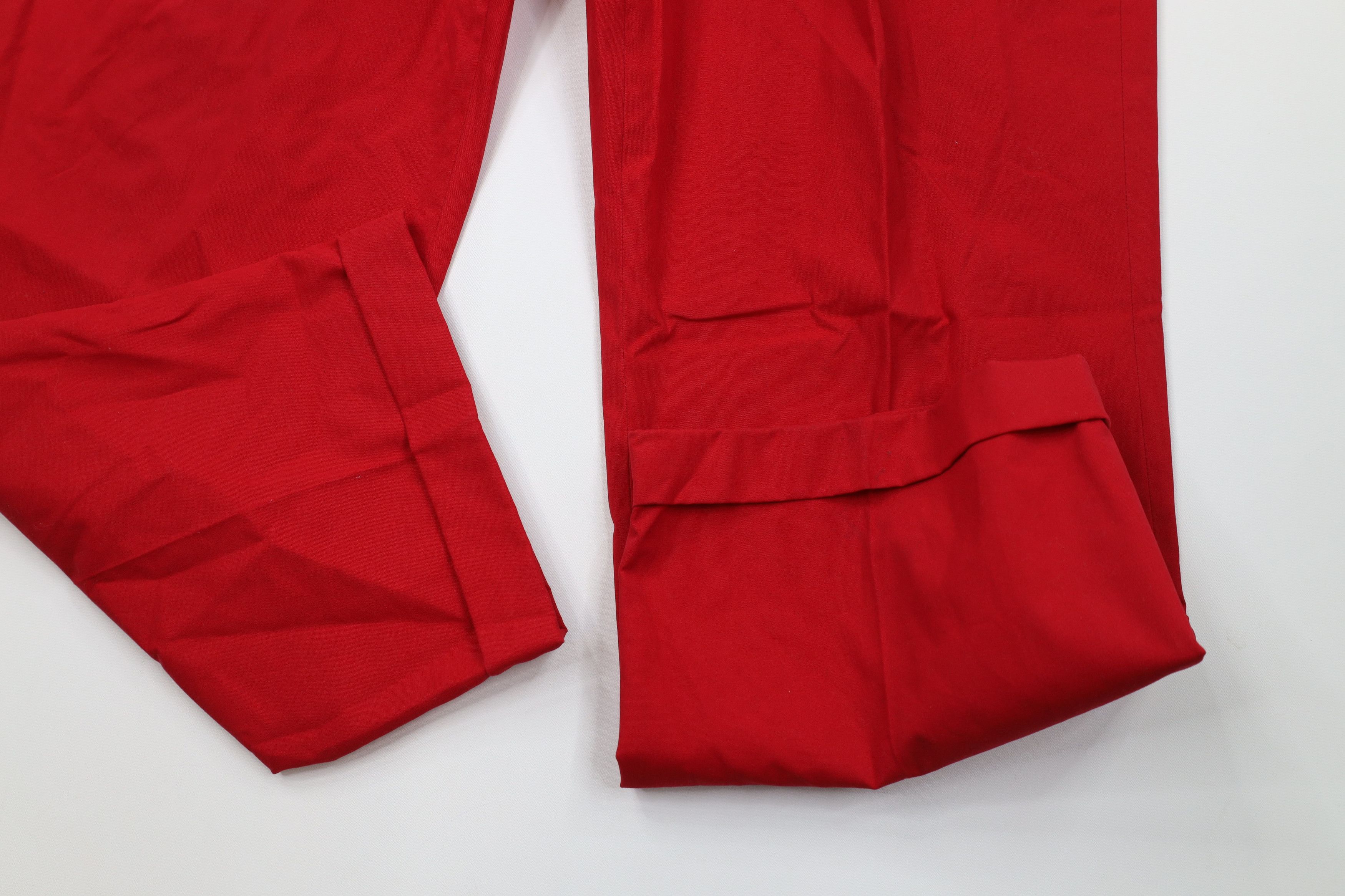 Lands' End Vintage 70s Lands End Cuffed Wide Leg Chino Pant Red USA Size US 38 / EU 54 - 6 Thumbnail
