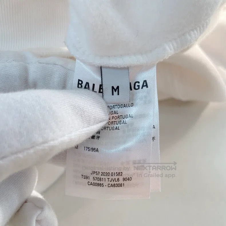 Balenciaga Balenciaga White Letter Hooded Sweatshirt Size US M / EU 48-50 / 2 - 6 Thumbnail