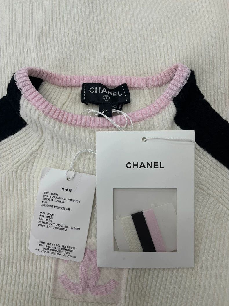 Other chanel 23N Ski Series Pink and White Knitwear Long Sleeve Size XXS / US 00 / IT 34 - 4 Thumbnail