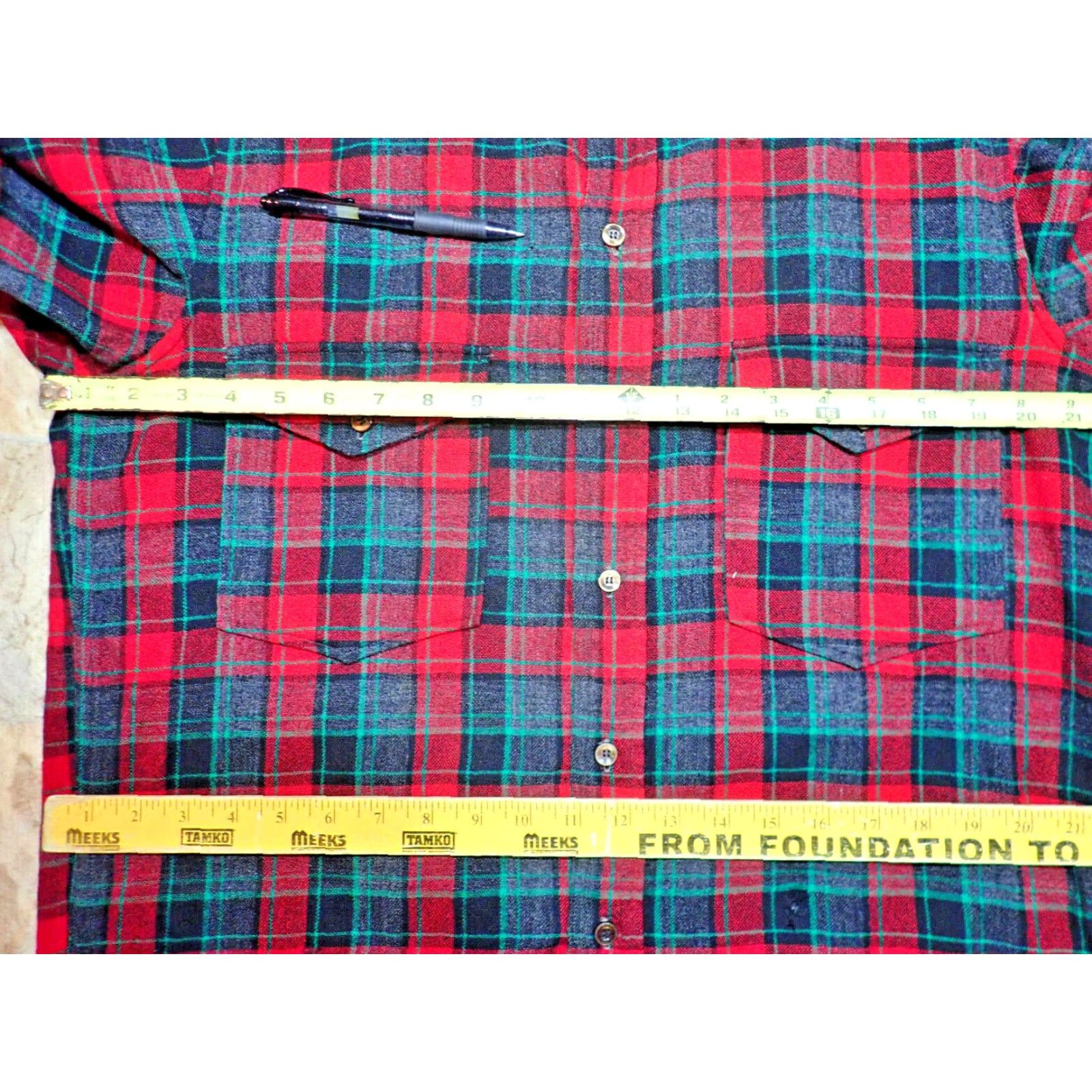 Pendleton Vintage Pendleton Guide Shirt Men Large 70s Plaid Wool All Seasons Fall Spring Summer Winter Red Black Green Size US M / EU 48-50 / 2 - 6 Thumbnail