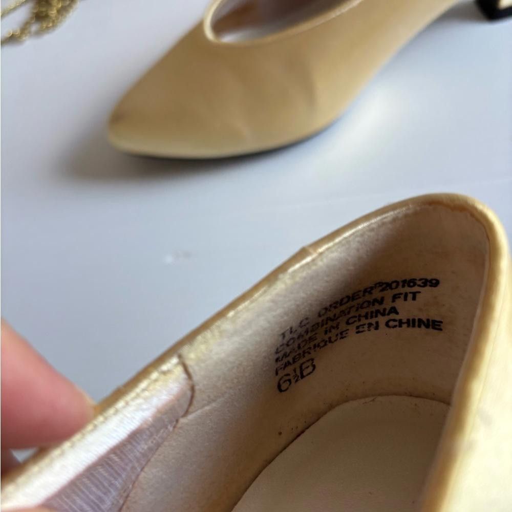 Designer Bridal Vintage Silk Shoes and Satin Bag Set Size US 6.5 / IT 36.5 - 4 Thumbnail