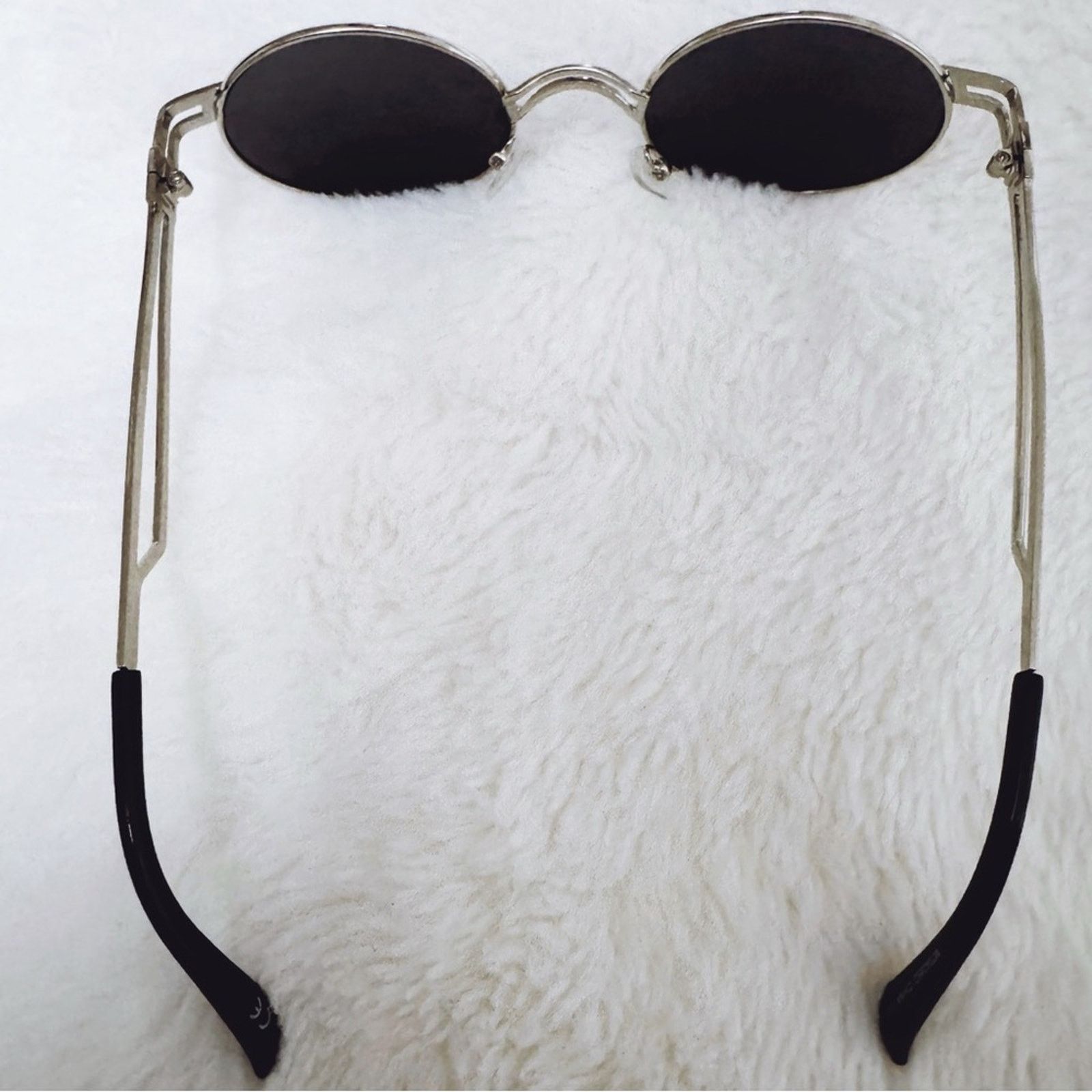 Other Betsy Black with Silver Rim Round Sunglasses Size ONE SIZE - 11 Thumbnail