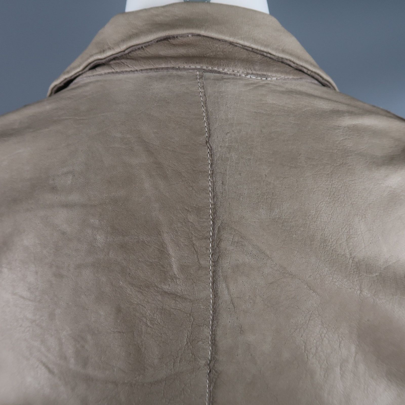 Other TRANSIT PAR-SUCK Size M Dyed Leather Notch Lapel Jacket Size US M / EU 48-50 / 2 - 9 Thumbnail