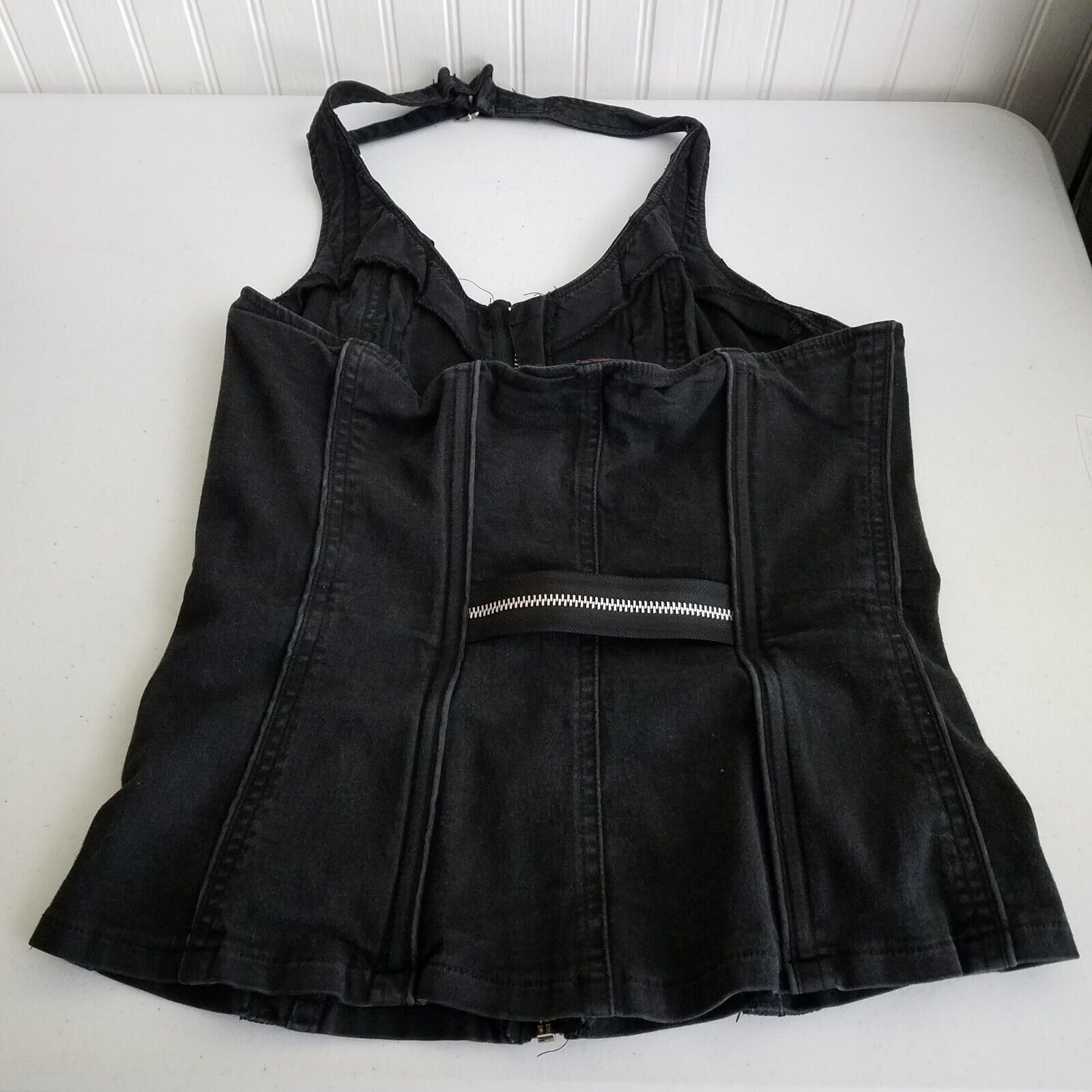 Tripp NYC Vtg Tripp NYC Halter Corset Top Lace Up Zippers Gothic 90s Size XL / US 12-14 / IT 48-50 - 4 Thumbnail