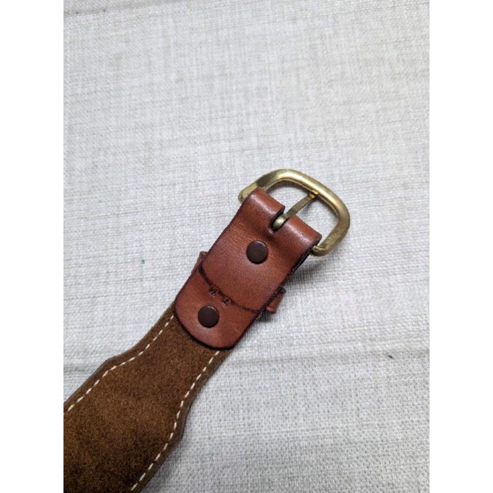Vintage VINTAGE western belt Holster belt Leather Cowhide Full Grain Leather Ranger belt Cartridge belt 2" 38 waist Brown Men Cowboy Belt Mens Size 38 - 6 Thumbnail