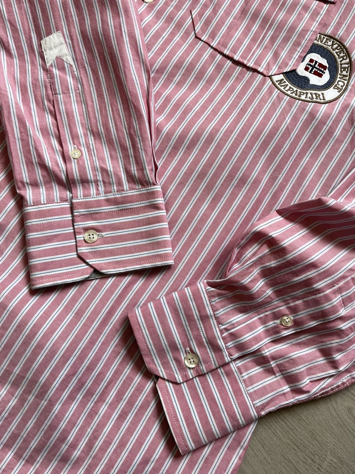 Napapijri Napapijri shirt striped oversized overshirt vintage Size US XXL / EU 58 / 5 - 11 Thumbnail
