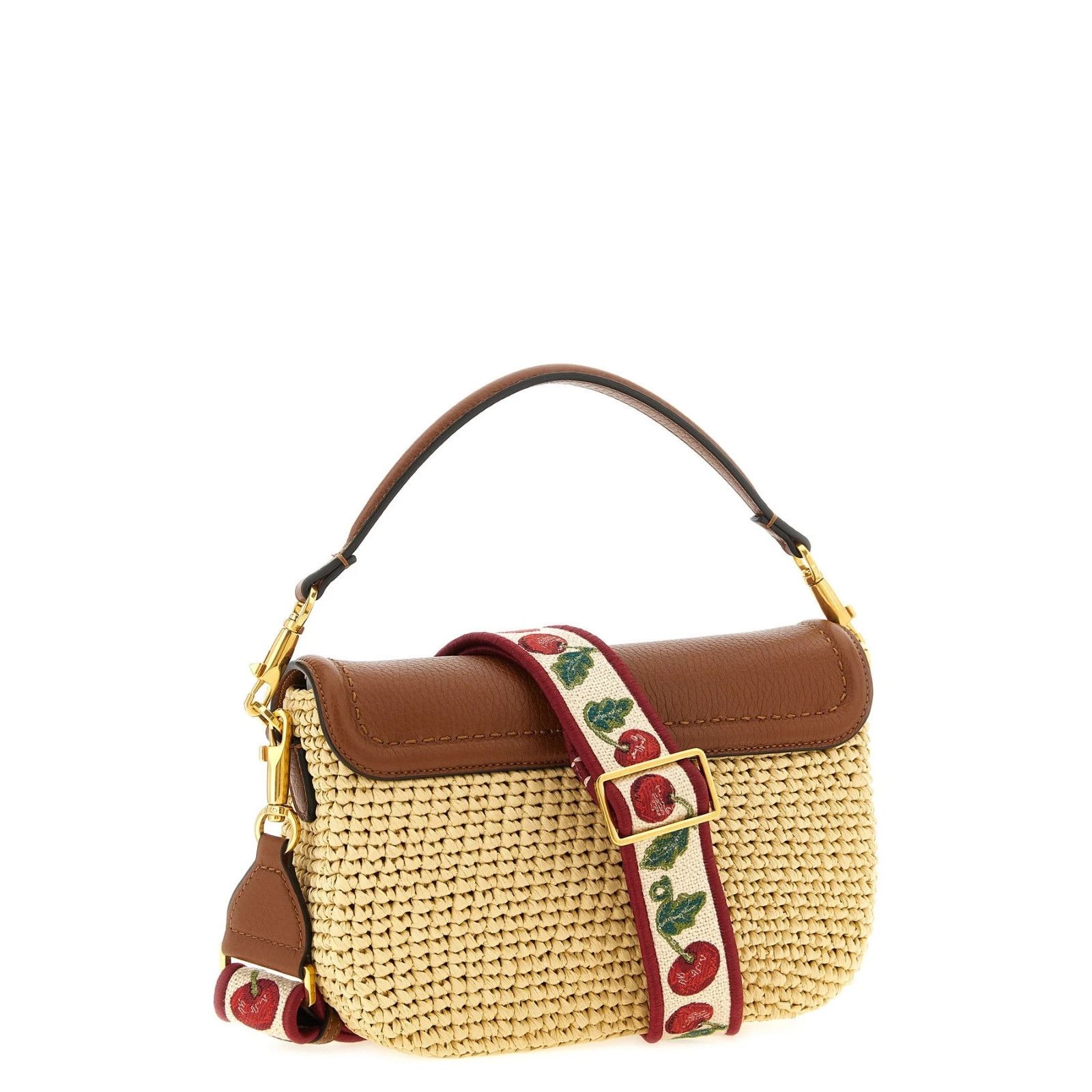 Valentino VALENTINO GARAVANI Alltime Brown Woven Raffia Shoulder Bag N Size ONE SIZE - 2 Thumbnail