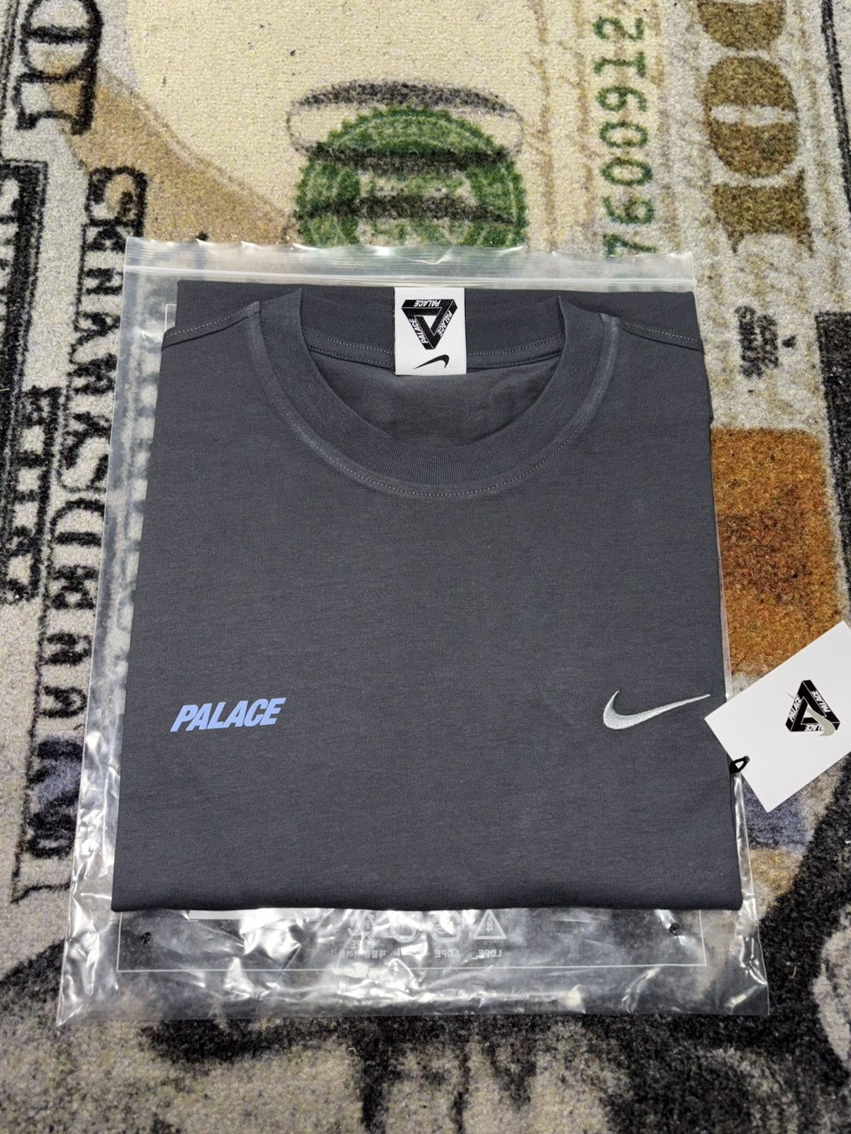 Palace Palace x Nike Tri Swoosh T-Shirt Charcoal | Grailed
