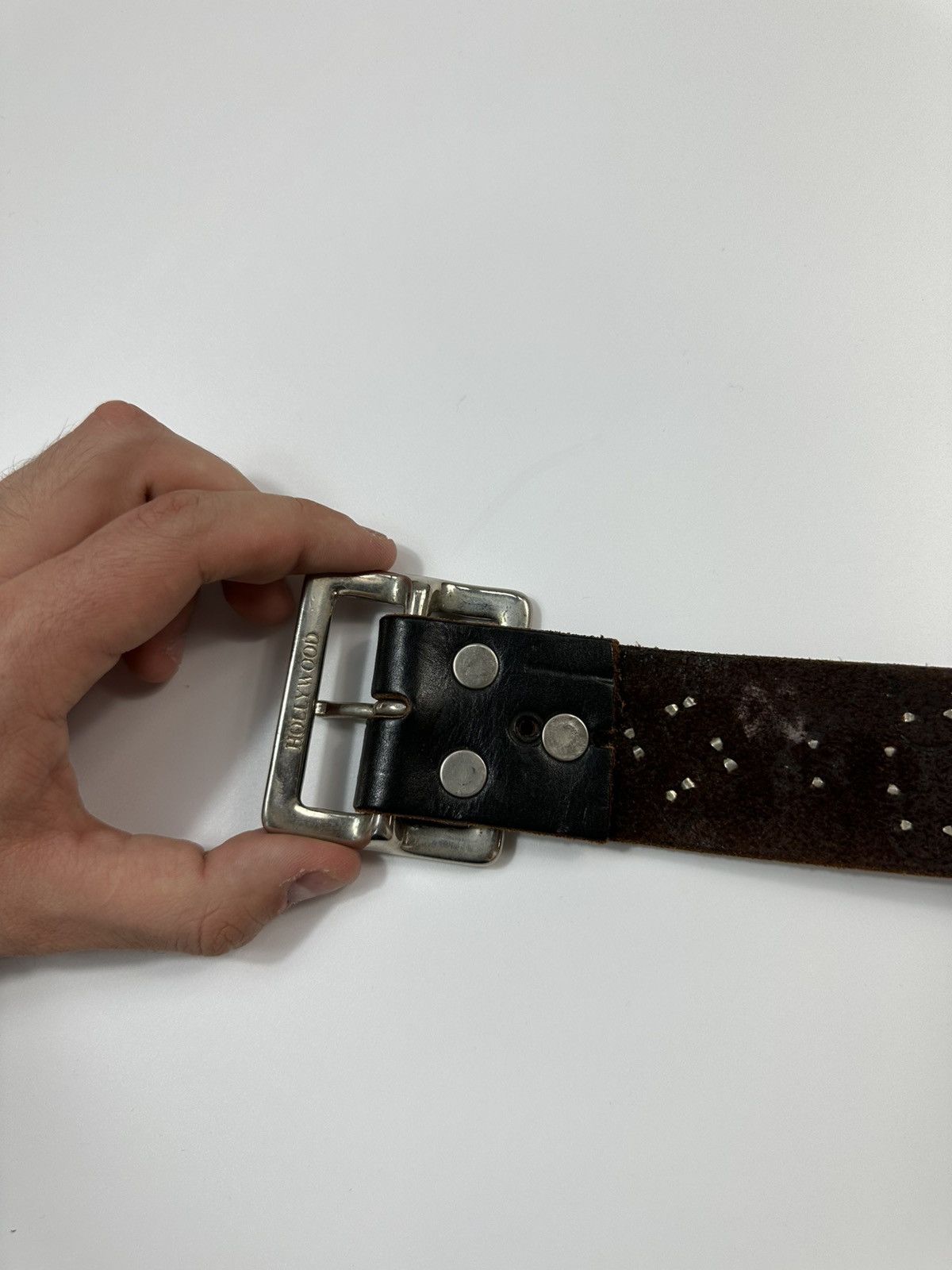 Hollywood Trading Company Hollywood Trading Company Leather Studded Belt Men's 104 Size ONE SIZE - 7 Thumbnail