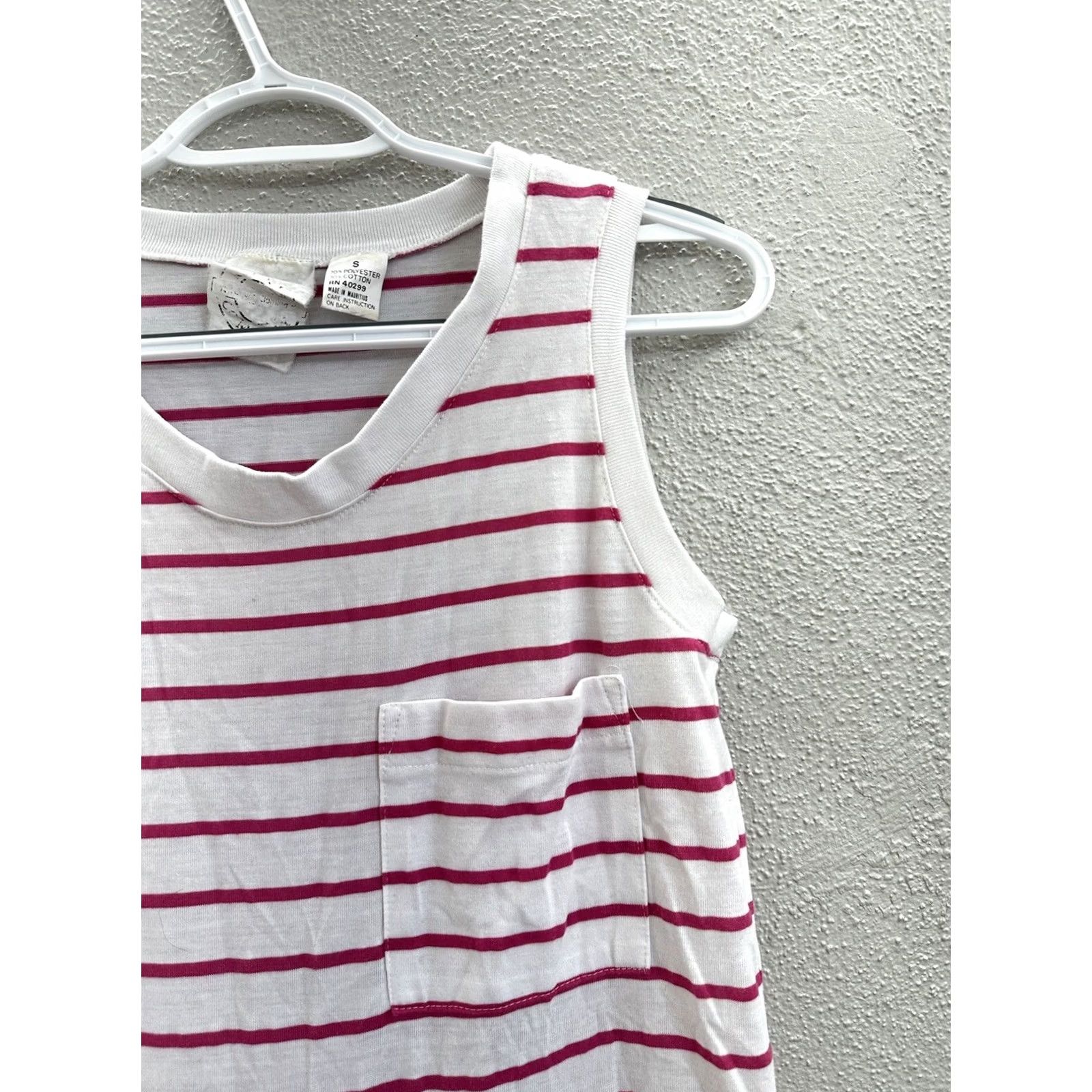 Vintage VINTAGE Ricki & Company Dress Womens S White Size Pink Stripe Sleeveless Size S / US 4 / IT 40 - 2 Thumbnail