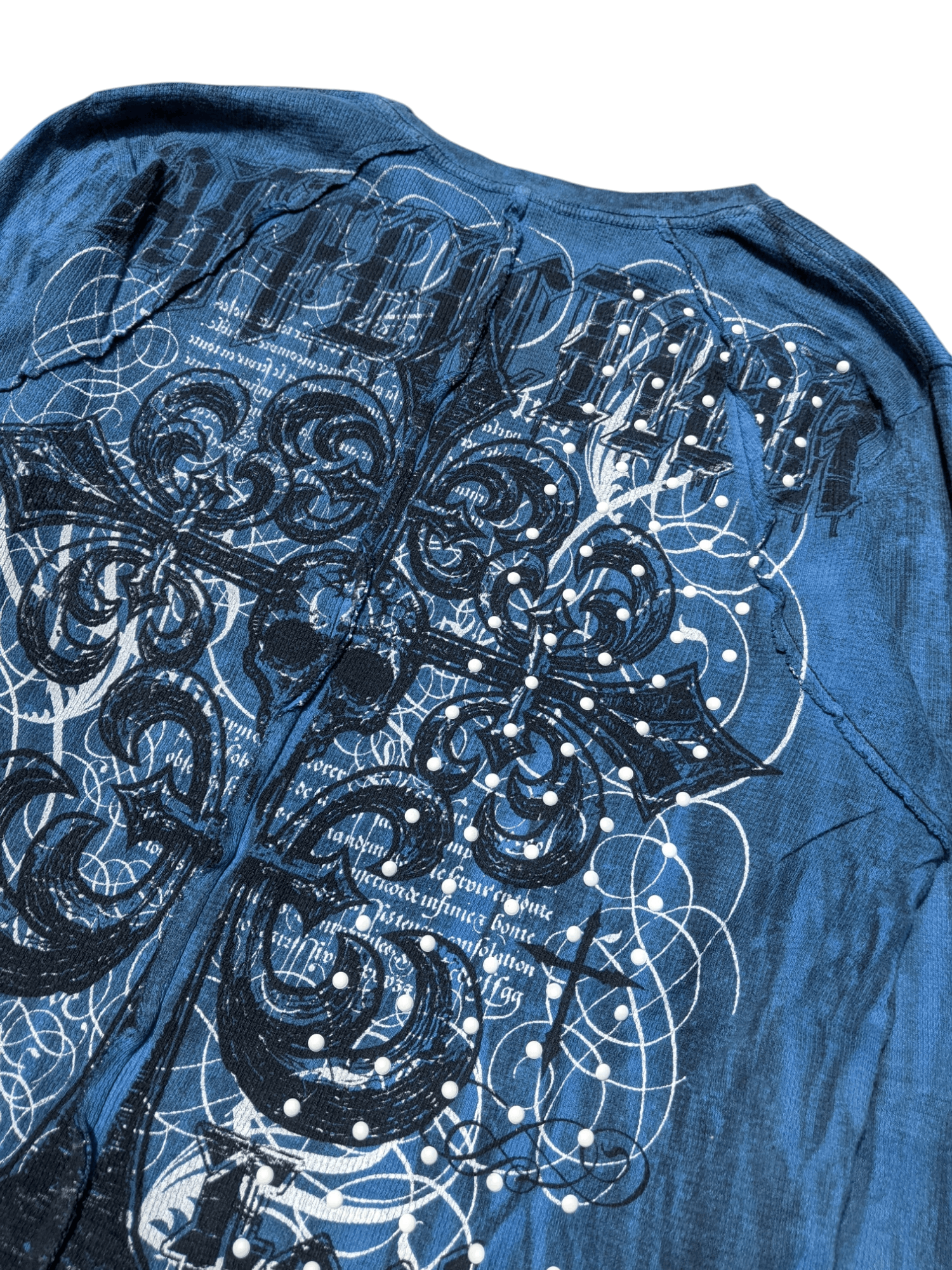Affliction Affliction Skull Cross Waffle Knit Long Sleeve Size US L / EU 52-54 / 3 - 10 Thumbnail