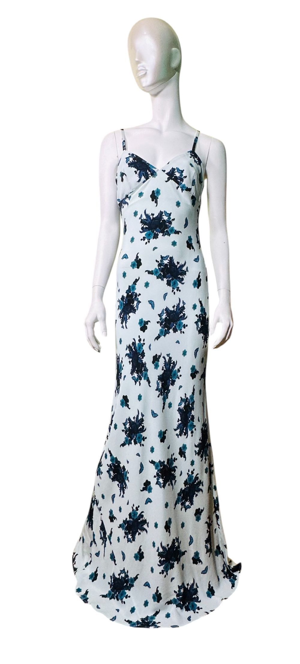 Designer Rebecca De Ravenel Maxi Silk Dress Size XS / US 0-2 / IT 36-38 - 1 Thumbnail