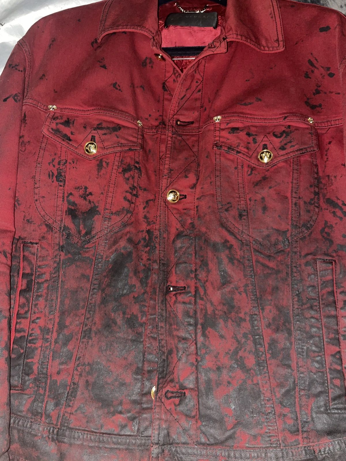 Versace Vintage Versace Denim Daunen Biker Jeans jacke A/W 14 maya Size US M / EU 48-50 / 2 - 2 Thumbnail