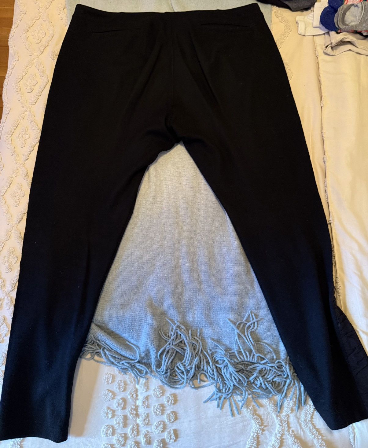 Greg Lauren Greg Lauren Black Wool Tux Pants (Size 4) Size US 38 / EU 54 - 2 Thumbnail