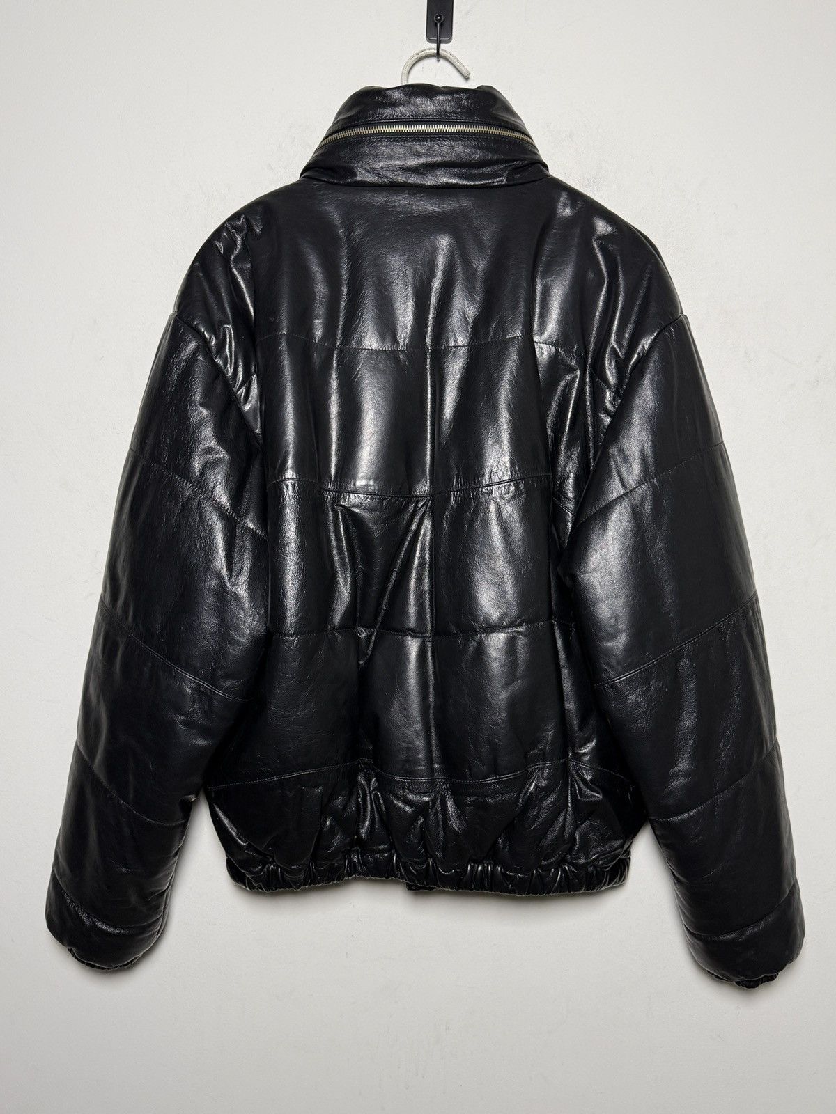 Giorgio Armani Vintage Armani black leather puffer jacket Size US M / EU 48-50 / 2 - 7 Thumbnail