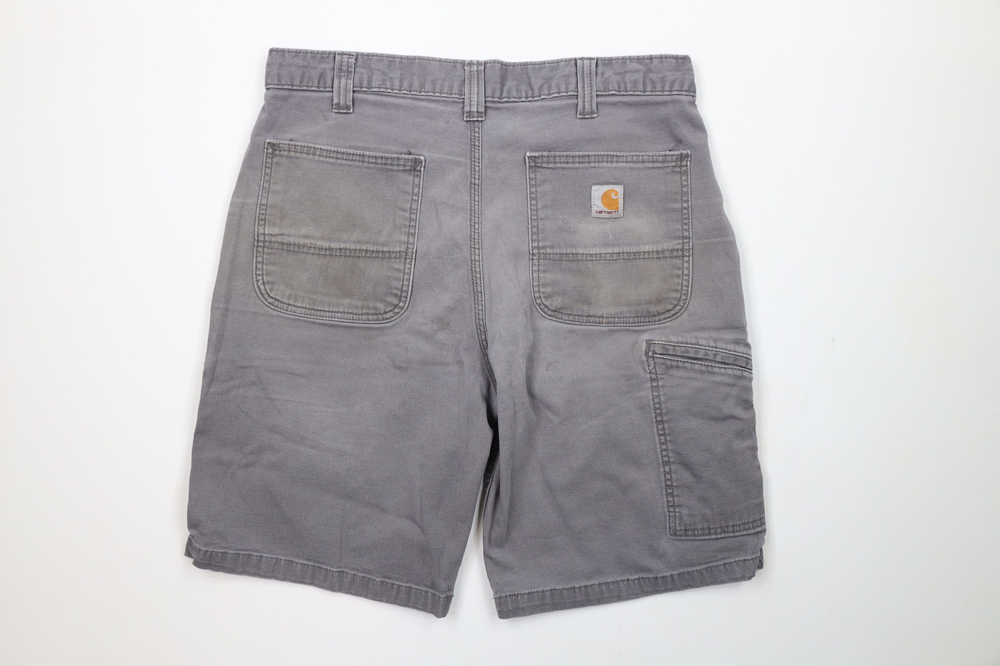Carhartt × Vintage Vintage Carhartt Out Relaxed Fit Stretch Canvas Shorts Gray Size US 34 / EU 50 - 7 Thumbnail