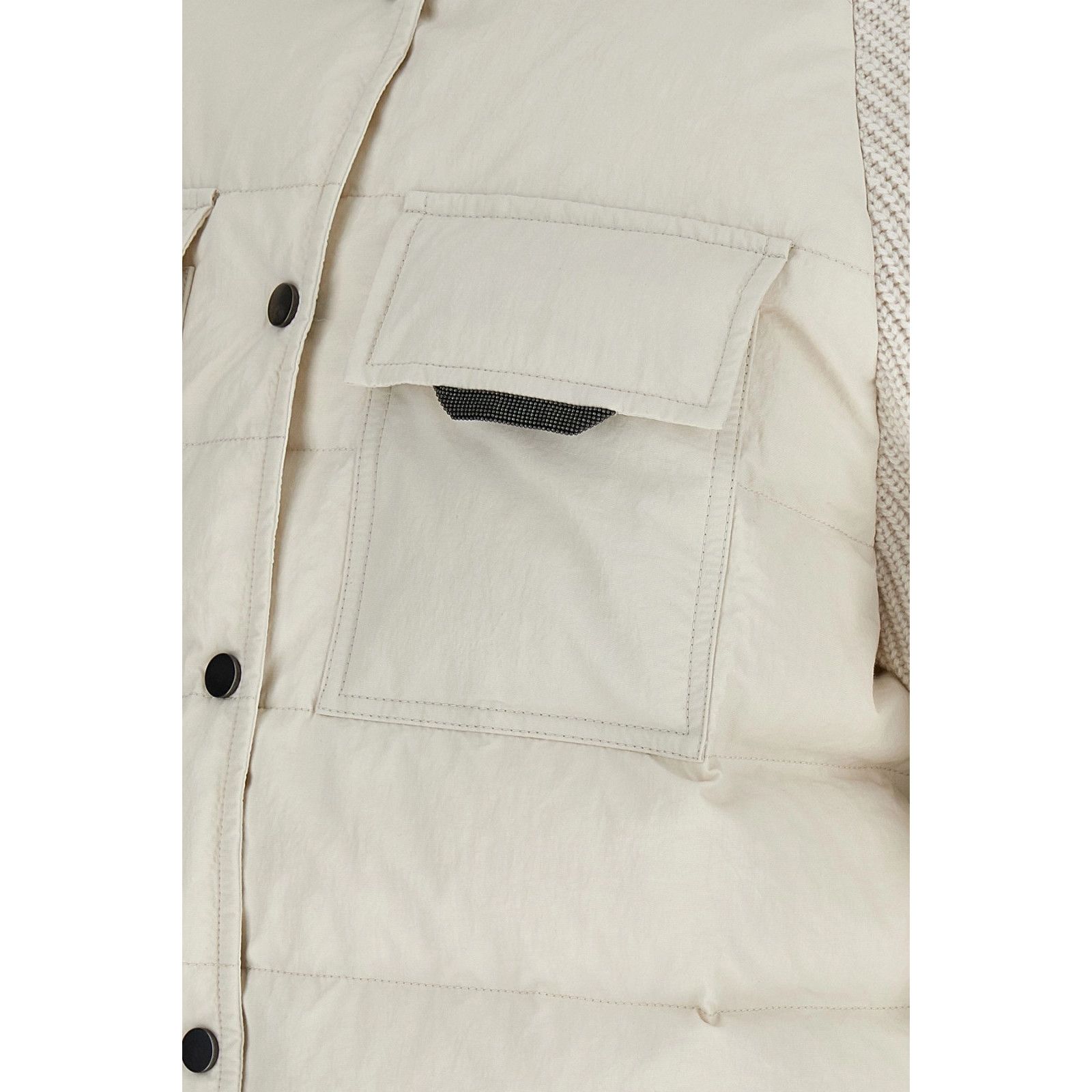 Brunello Cucinelli BRUNELLO CUCINELLI White Nylon Wool Down Jacket New & Authe Size S / US 4 / IT 40 - 5 Thumbnail
