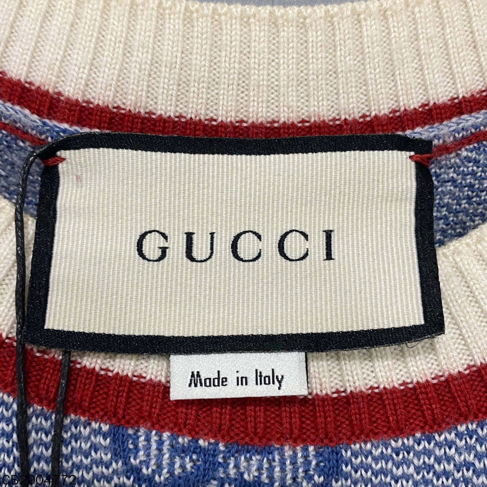 Gucci GUCCI Mist Blue All-Over Print Knit Short-Sleeve M Size M / US 6-8 / IT 42-44 - 5 Thumbnail