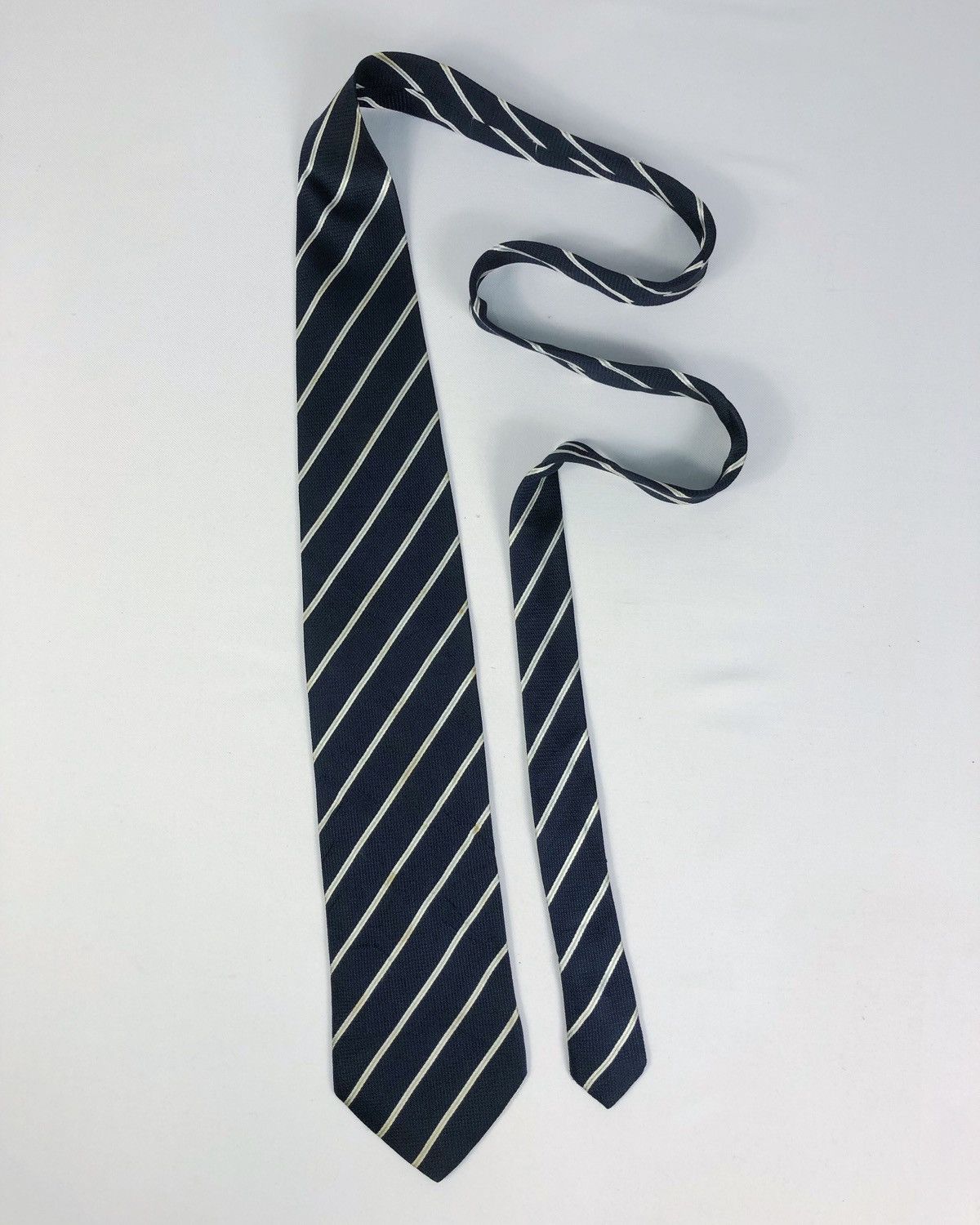 Balenciaga Rare Vintage Balenciaga Stripes Silk Tie Size ONE SIZE - 2 Thumbnail