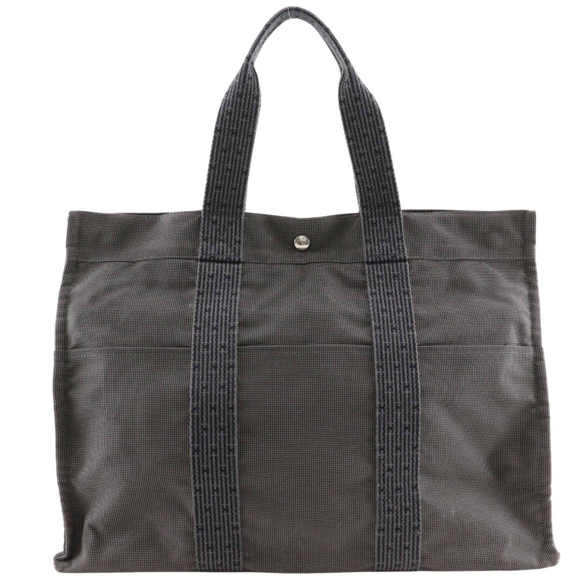Hermes Hermes Airline Tote GM Bag Nylon Canvas Grey Snap Button Herline Unisex Size ONE SIZE - 1 Thumbnail