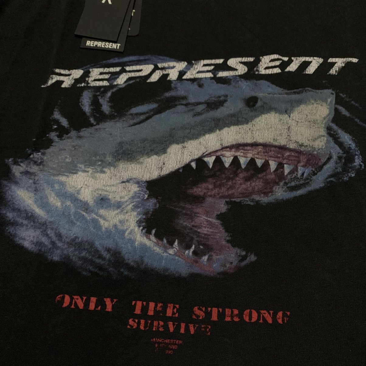 Represent Clo. Represent XS Only The Strong Survive Vintage Black Tee Shark Size US XS / EU 42 / 0 - 3 Thumbnail