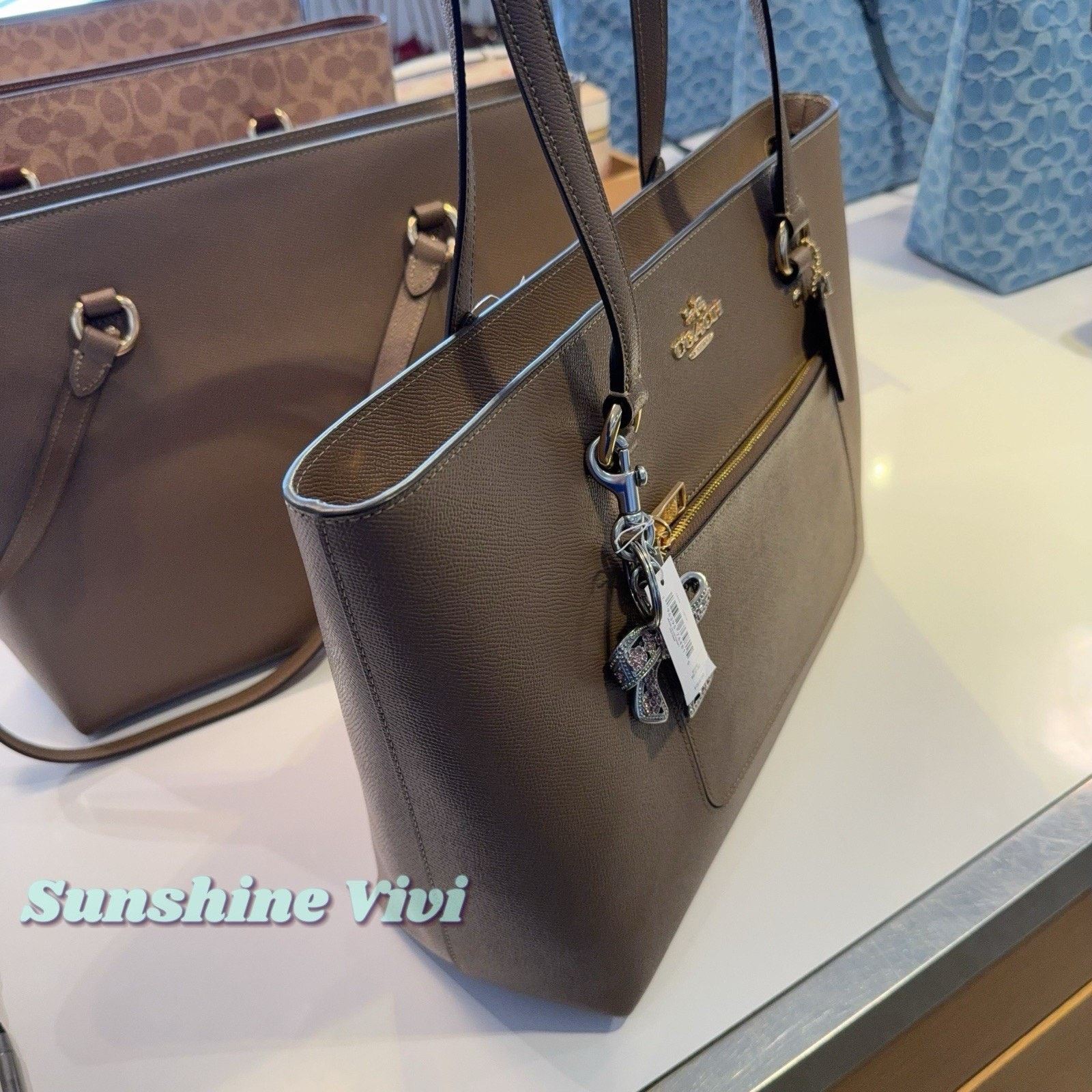 Coach NWT Bundle COACH CCD71 Station Tote Bag & CAX72 Bow Charm Size ONE SIZE - 5 Thumbnail