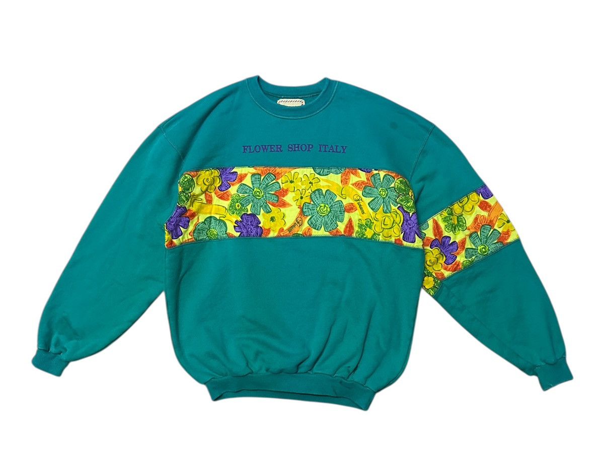 Fiorucci Vintage 90s Fiorucci flower shop Italy sweatshirt Size US M / EU 48-50 / 2 - 1 Thumbnail