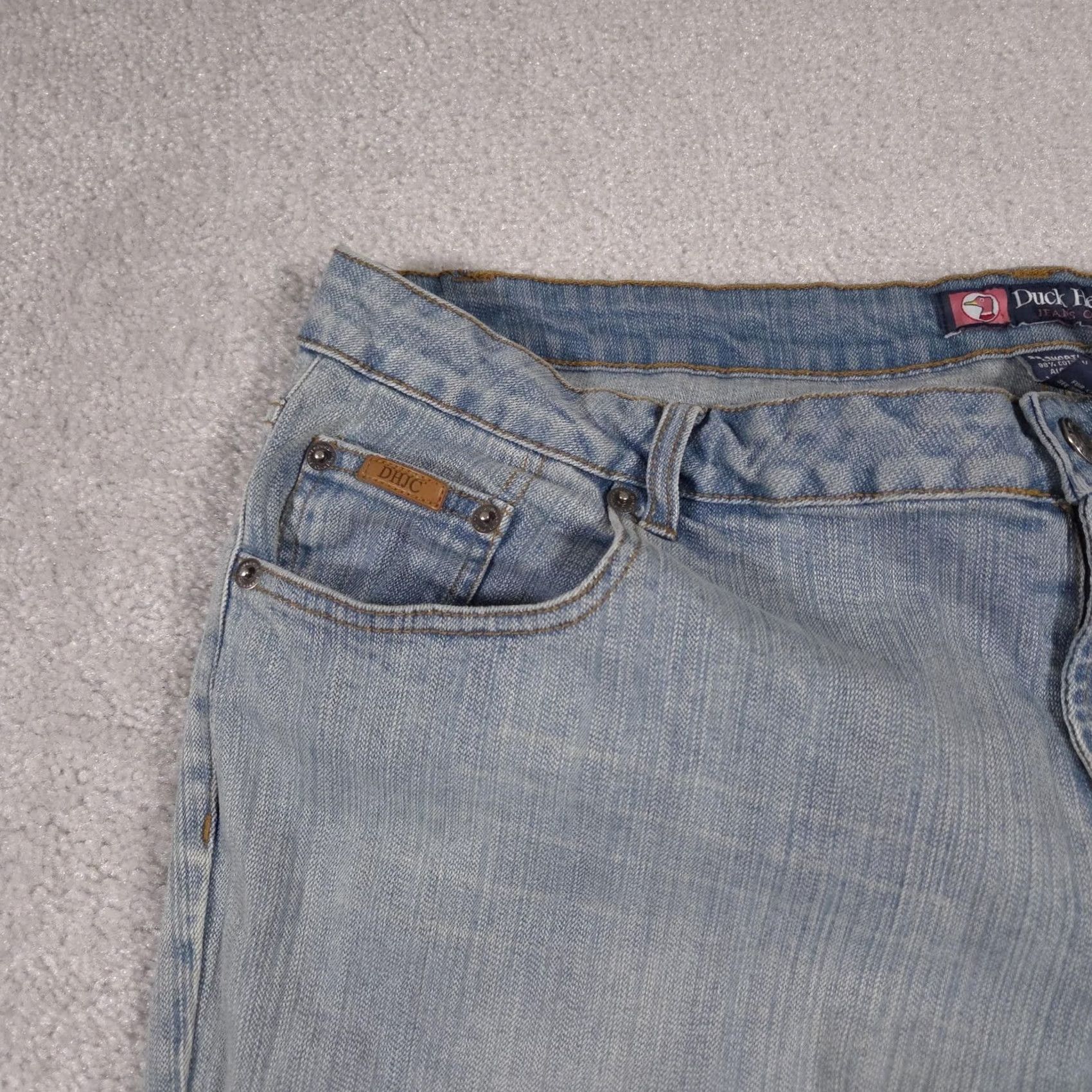 Vintage Duck Head Jeans Womens 22W Short Light Wash Bootcut Stretch Denim Plus Size Blue Size 40" / US 18 - 4 Thumbnail