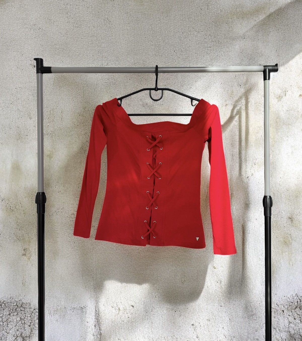 20471120 × Japanese Brand Guess Vintage Y2K Lace Up Avant Garde Long Sleeve Size S / US 4 / IT 40 - 1 Thumbnail