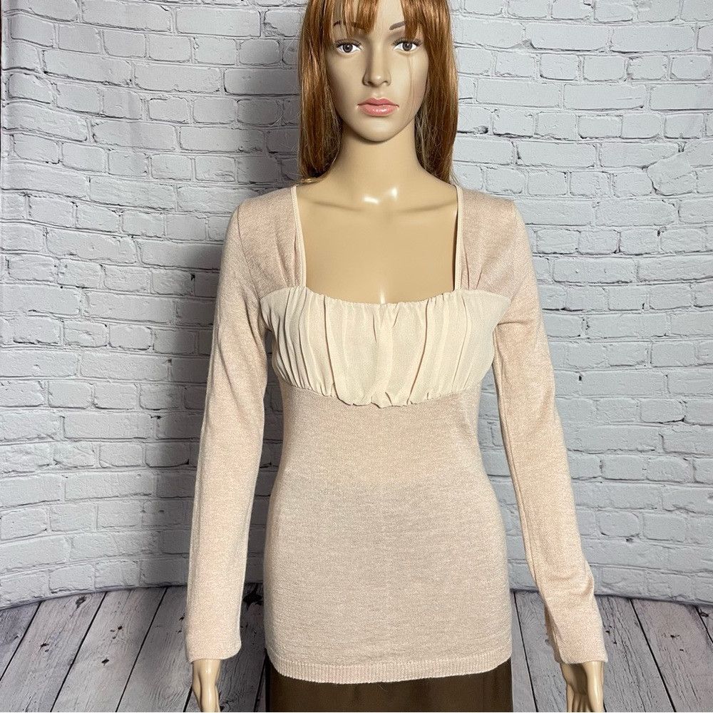 Other NWT New $260 Kaos Wool Blend Silk Knit Blush Sweater Size S Size S / US 4 / IT 40 - 2 Thumbnail