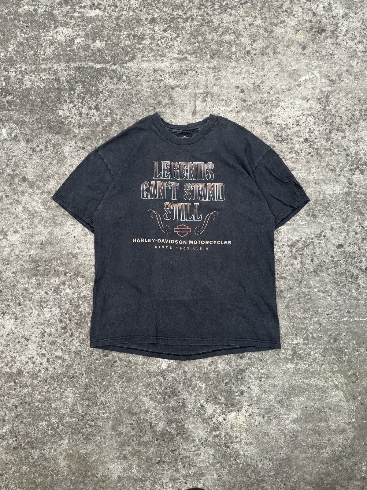 Harley Davidson × Vintage Vintage Harley Davidson Legend Can’t Stand Still Logo 1998 Size US XL / EU 56 / 4 - 1 Thumbnail