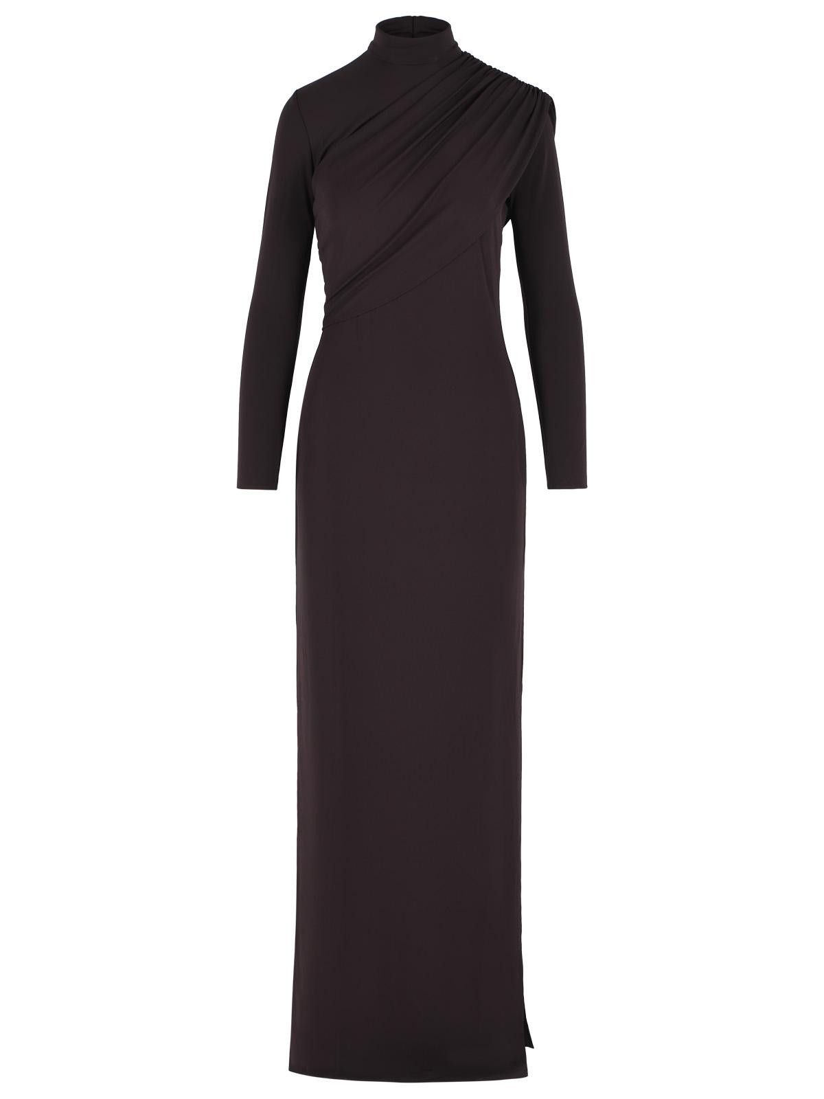 Courreges 'twist' 'burnt Red' Burgundy Viscose Maxi Dress, Women's