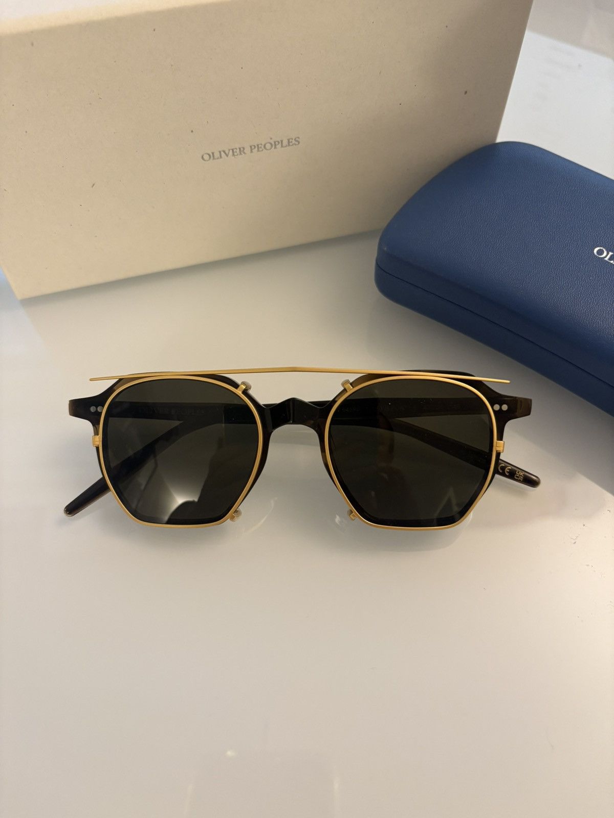 Oliver Peoples Gio. PONTI - 5 Geometric Eyeglasses 47mm+ Clip-on Size ONE SIZE - 2 Thumbnail