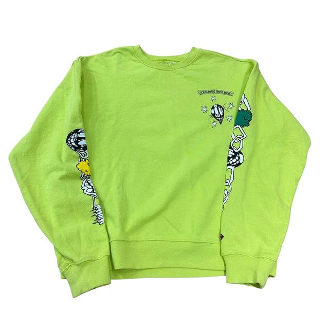 Chrome Hearts Chrome Hearts Matty Boy Link Crewneck Sweatshirt Lime Green Size US M / EU 48-50 / 2 - 1 Thumbnail