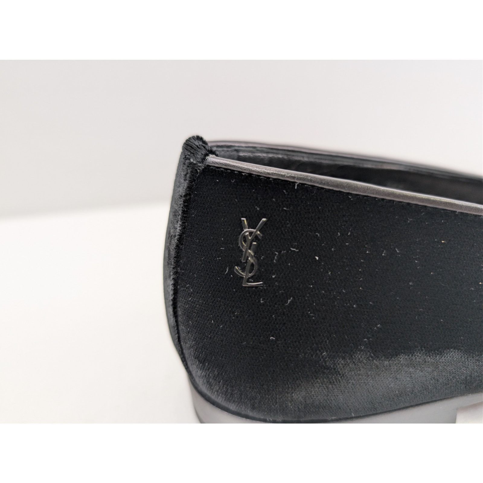 Saint Laurent Paris o1rshd1 velvet slip-on loafers shoe in Black Size US 8 / EU 41 - 5 Thumbnail