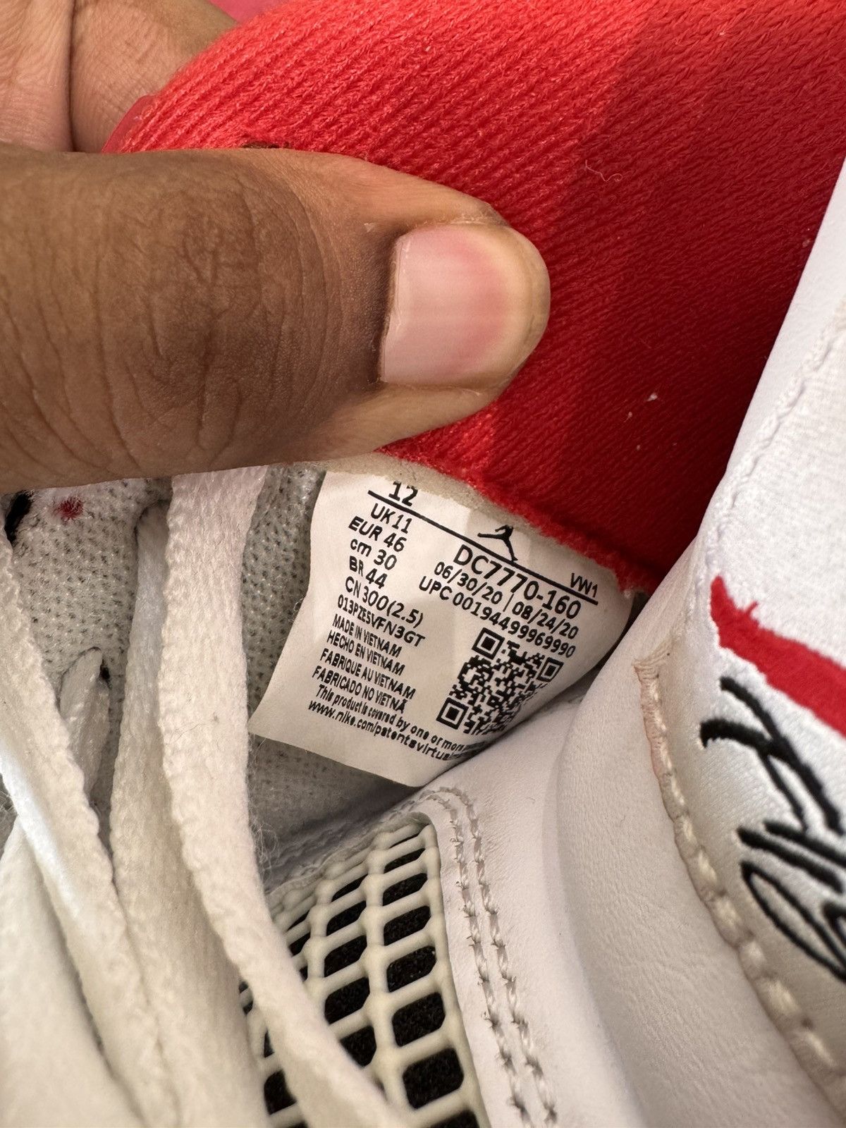 Jordan Brand Air Jordan 4 Fire Red Size 12 (2020) Size US 12 / EU 45 - 9 Thumbnail