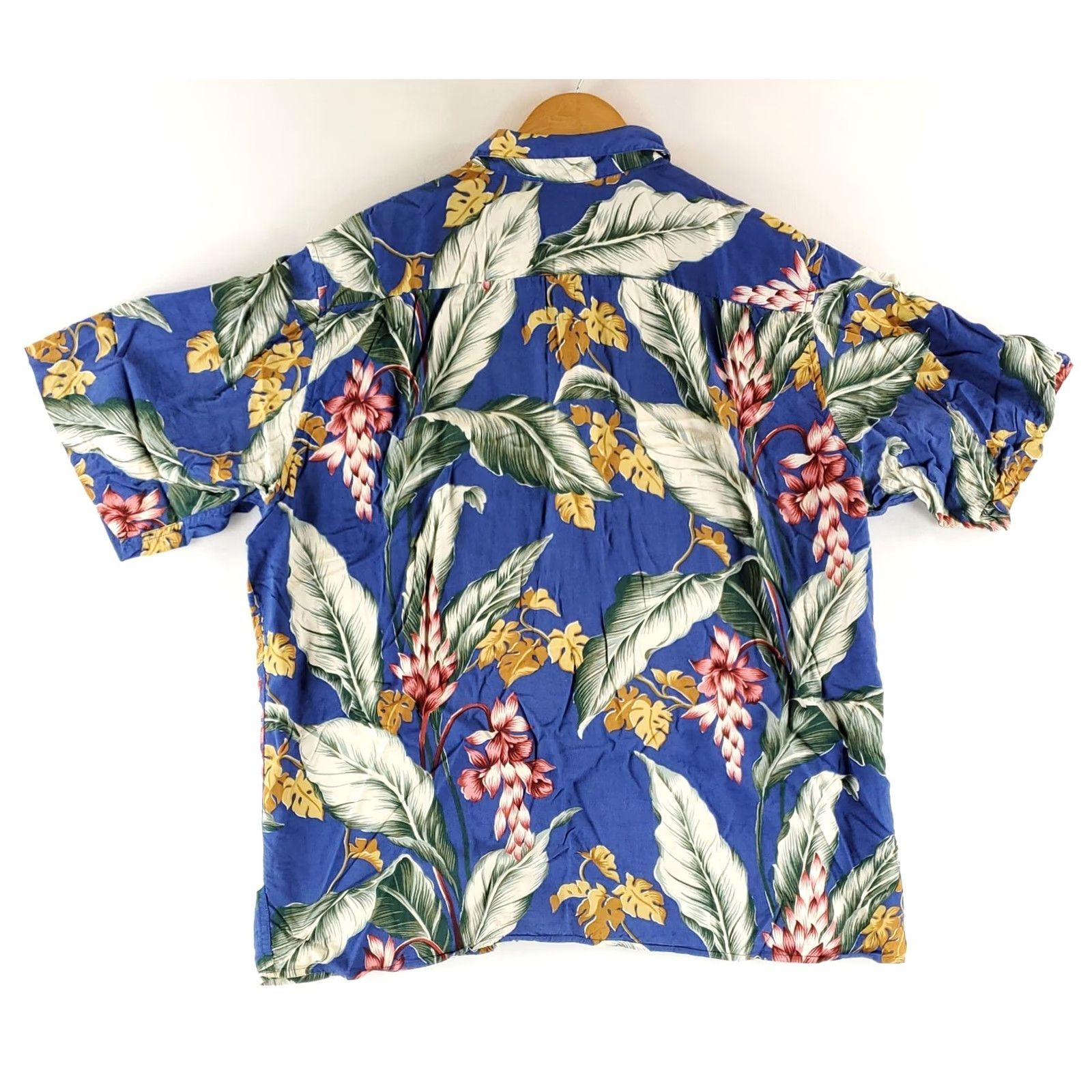 Reyn Spooner Reyn Spooner Shirt Hawaiian Traditionals Rayon Tropical Leaves Blue XL Mens Short Sleeve Size US XL / EU 56 / 4 - 3 Thumbnail